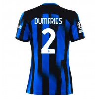 Inter Milan Denzel Dumfries #2 Kotipaita Naiset 2023-24 Lyhythihainen